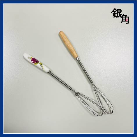 【銀角百貨 現貨】手動打蛋器 陶瓷打蛋器 不鏽鋼攪拌器 手動 打蛋器 攪拌器 迷你打蛋器 飲料攪拌
