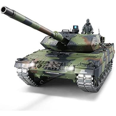 天母168 恆龍1/16 2A6 3889-1 德國豹2A6重型遙控坦克 2A6 金屬升級版加炮縮