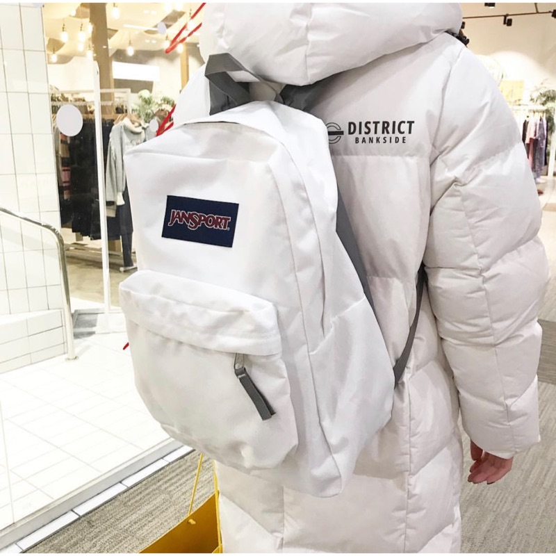 jansport SUPERBREAK 26公升 單邊水壺 全白 後背包