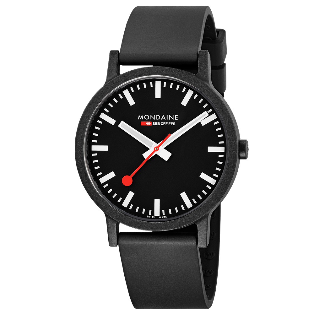MONDAINE 瑞士國鐵 essence系列腕錶-41mm/黑 41120RB