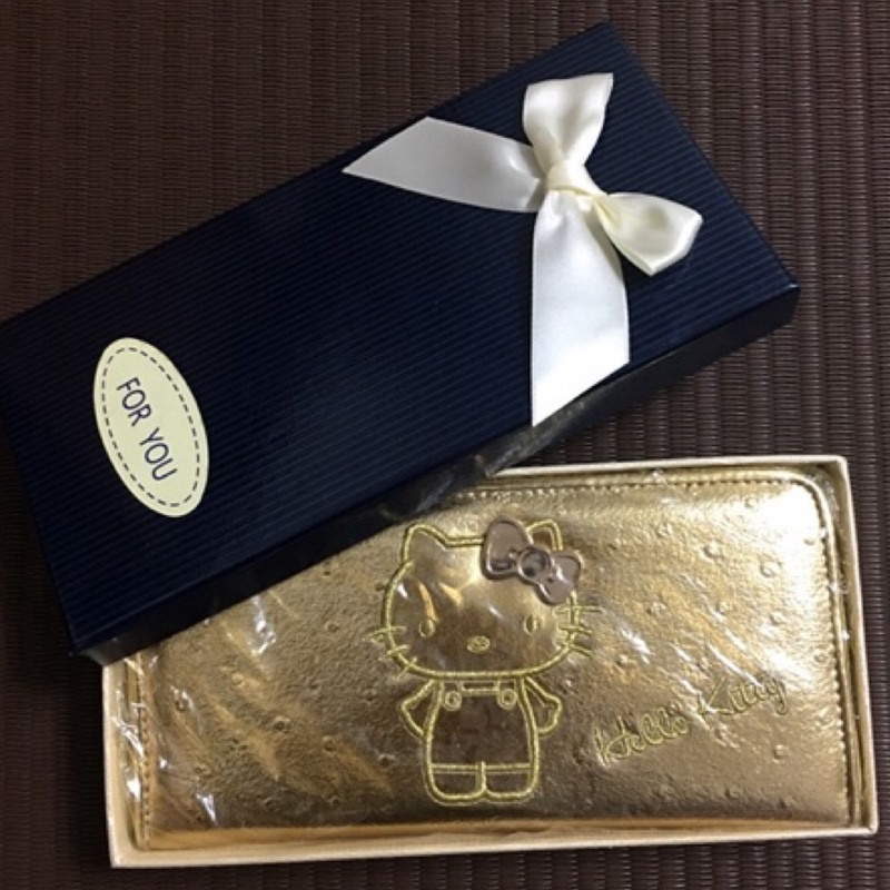 《光華小舖🥰》日本正版三麗鷗Hello Kitty金色皮夾長夾