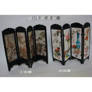 佳樺MIT迷你桌上屏風🇹🇼臺製正品雲端發票 6英吋復古中國風國畫屏風 仕女圖.花鳥圖.桌上.架上裝飾擺飾屏風 超迷你屏風