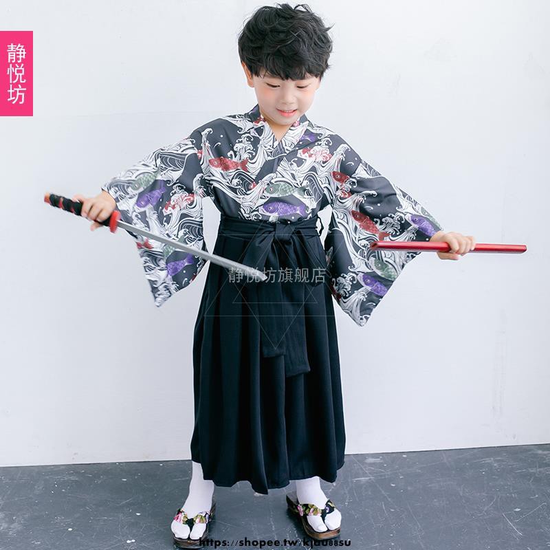 萬圣節服裝兒童cos日本武士振袖和服男童六一節服裝傳統浴衣寫真❤角色扮演、Coser❤ | 蝦皮購物