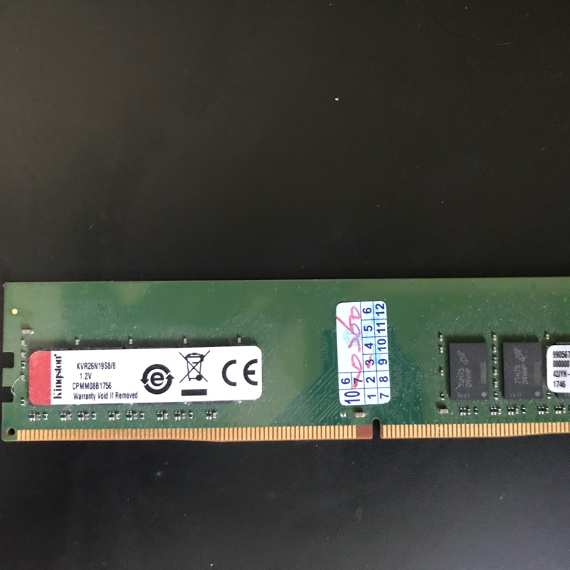 Kingston 8GB DDR4 2666 桌上型記憶體(KVR26N19S8/8)