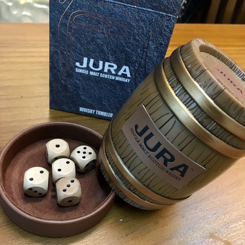 [JURA威士忌] 木桶造型骰盅 骰子遊戲 新年桌遊必備