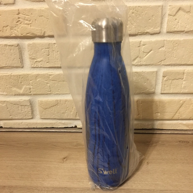 美國紐約S'well Bottle 星巴克聯名款保溫杯 藍色木紋