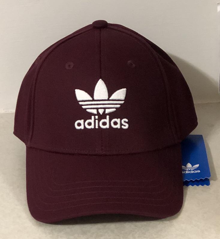 Adidas 愛迪達Original 三葉草老帽鴨舌帽棒球帽酒紅DV0175 | 蝦皮購物
