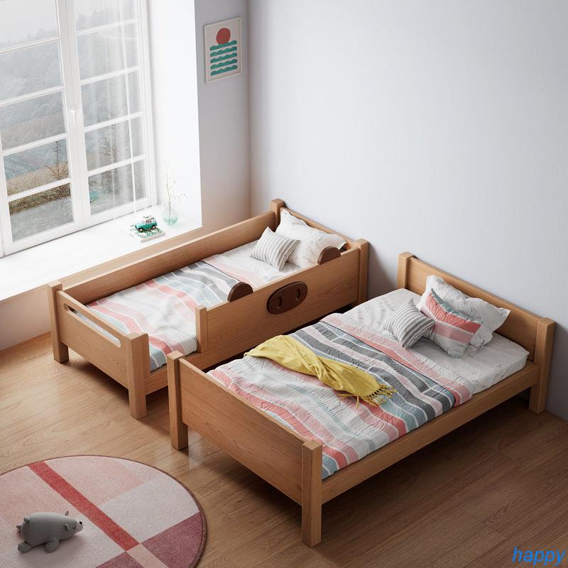 全實木兒童床雙層床上下鋪大人兩層高低床現代簡約櫸木上下子母床happy妹家具