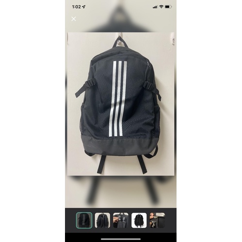 Adidas黑白筆電後背包（BR5863）愛迪達