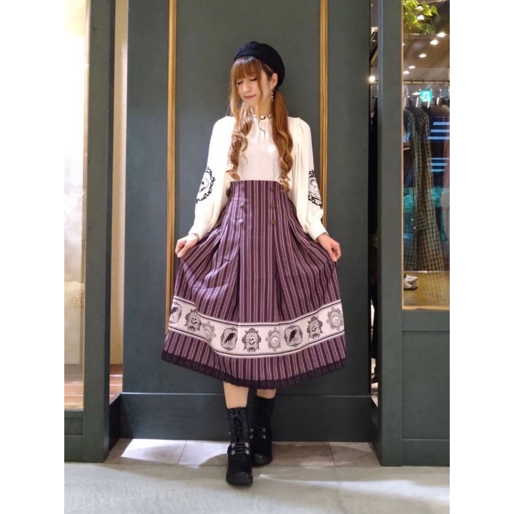 ღ 現貨 Axes Femme 原d ディズニーヴィランズ ブラウス復古 Disney合作款精緻刺繡兩面穿長袖襯衫ღ 蝦皮購物