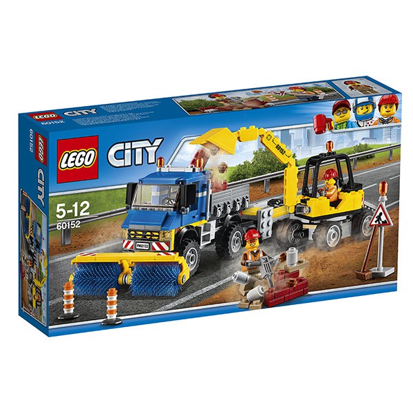 全新可刷卡LEGO樂高City系列 60152 掃街車與挖掘機