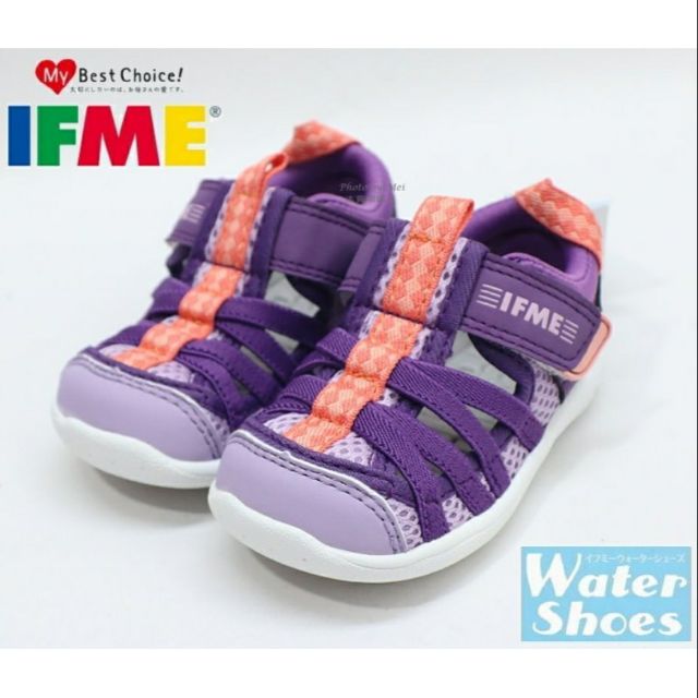 日本品牌IFME健康機能童鞋 ~幼童款輕量水涼鞋 / 休閒鞋 (紫IF22010602)
