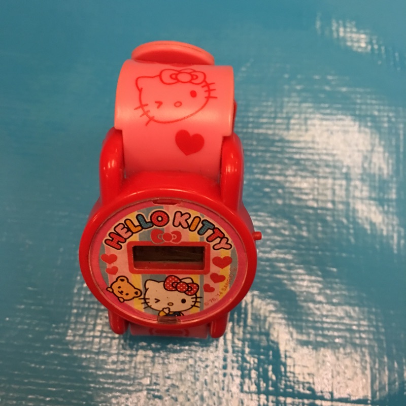 二手粉紅色Hello Kitty電子錶 手錶 手表 兒童錶