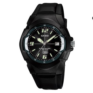【CASIO】經典前衛設計螢光腕錶-黑面(MW-600F-1A)正版宏崑公司貨