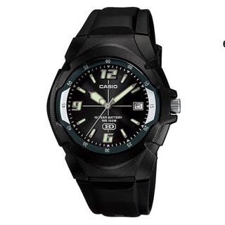【CASIO】經典前衛設計螢光腕錶-黑麵(MW-600F-1A)正版宏崑公司貨