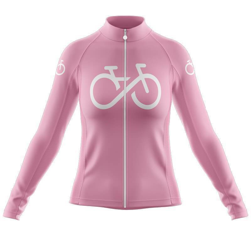 Newwomen&amp; 39;s 騎行服長袖粉色騎行襯衫上衣山地自行車服裝 equipaciones de ciclismo