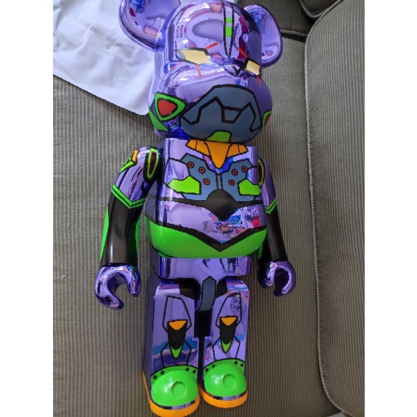 可換物 1000％ Be@rbrick EVA 福音戰士 初號機 電鍍 Ver juice bearbrick 防偽 熊