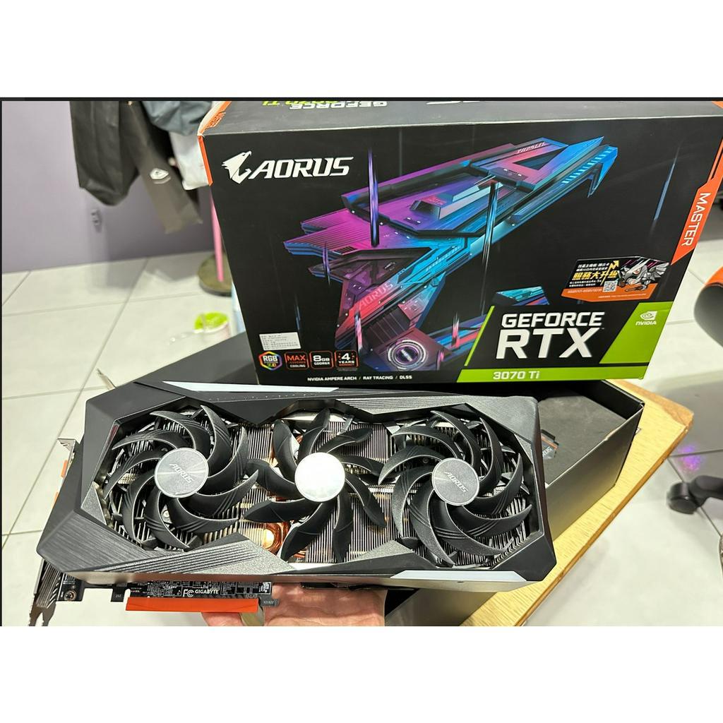 【電腦升級好時機】技嘉 AORUS GeForce RTX 3070Ti MASTER 8G (二手非礦卡)