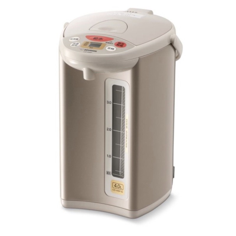 全新【象印】微電腦4L四段保溫設定電動給水熱水瓶(CD-WBF40)