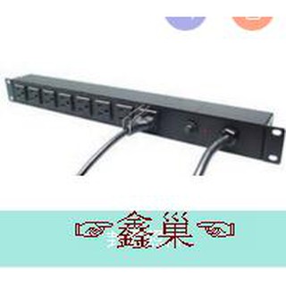 【鑫巢】1U-PDU 8孔插座 機架橫式電源 20A / 15A 防突波 負載跳脫重置 機櫃電源 PDU