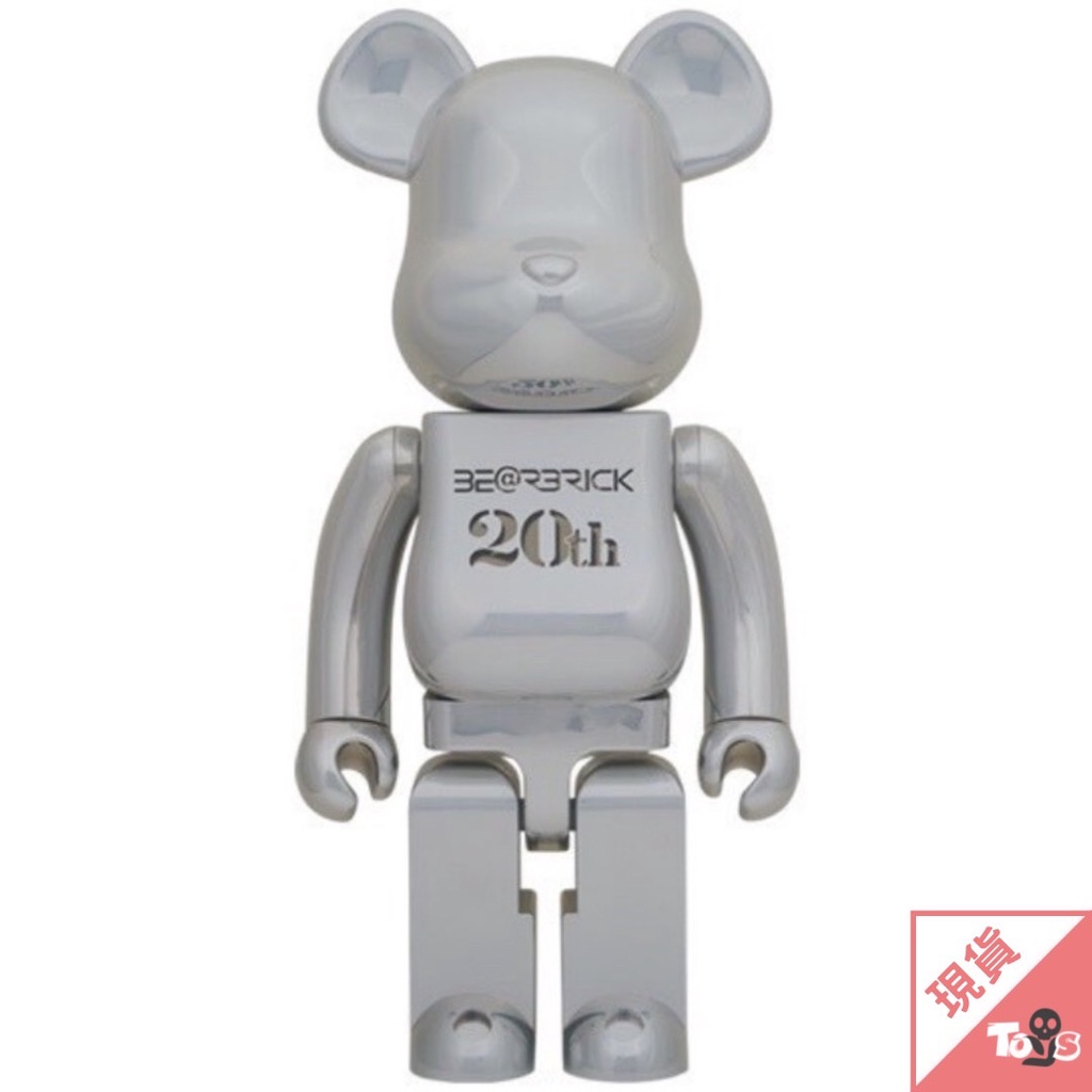 （現貨）BE@RBRICK 庫柏力克熊 20th DEEP CHROME Ver.1000% 電鍍 發光 正版 玩具有毒