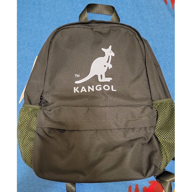 KANGOL 原廠後背包 二手 背後防盜暗袋 墨綠色