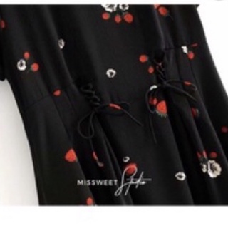 二手衣-missweet草莓印花v領洋裝