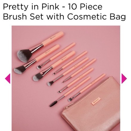 &lt;現貨&gt;BH Cosmetics- Pretty in Pink-10 隻刷具組🌹附化妝包