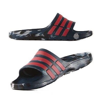 【鞋印良品】adidas 愛迪達 DURAMO SLIDE 迷彩 三條 一體成型 運動 拖鞋 輕量 防水 AQ5257