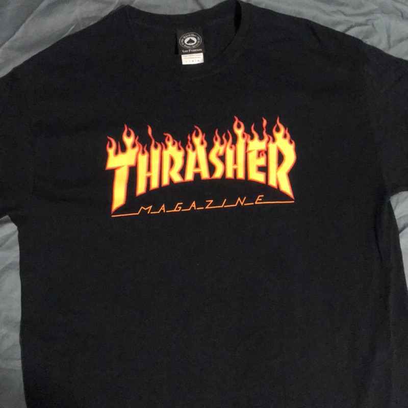 Thrasher 滑板美牌美國購入 二手9成新 L號 火焰T