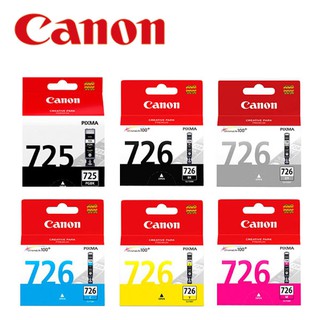 【蝦皮直營】Canon PGI-725BK+CLI-726BK/C/M/Y/GY 原廠墨水匣組合(2黑4彩) 廠商直送