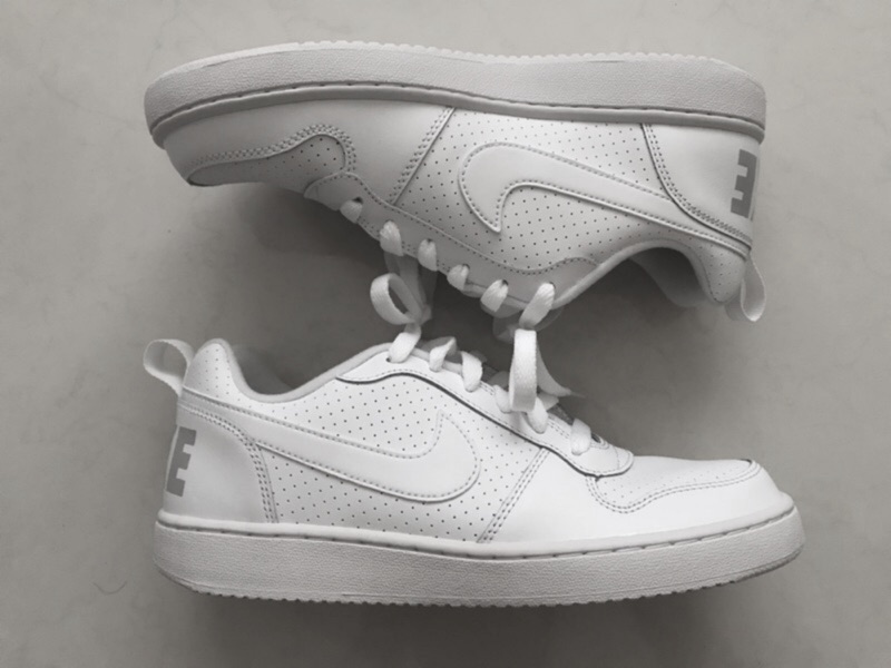 nike court borough low white