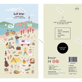 {現貨}suatelier韓國sonia貼紙-1112 春天 spring spring 手帳DIY裝飾貼紙 素材貼紙