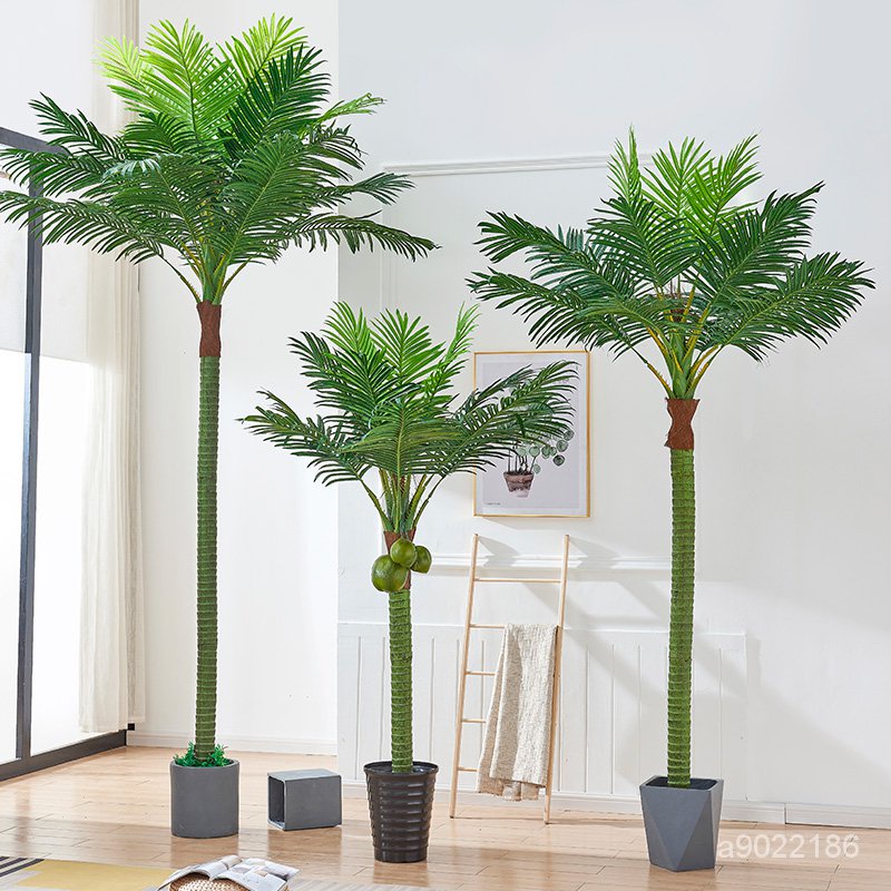 【工廠直銷】大型椰子樹仿真植物客廳盆栽落地花裝飾假樹室內外綠植棕櫚樹葵樹