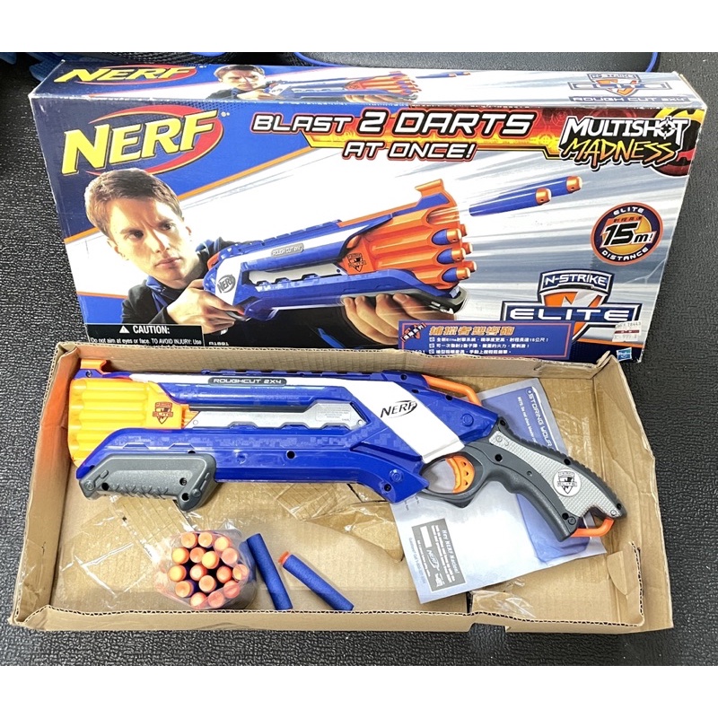 NERF Rough Cut 2x4 八管散彈槍 兒童玩具 生存遊戲 安全玩具    附1包子彈