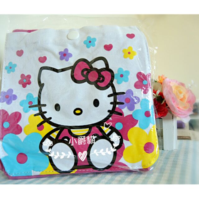 萌 ✨ Hello Kitty 春風花語 帆布 手提包 手提袋 隨身攜帶 小包包 小爵貓