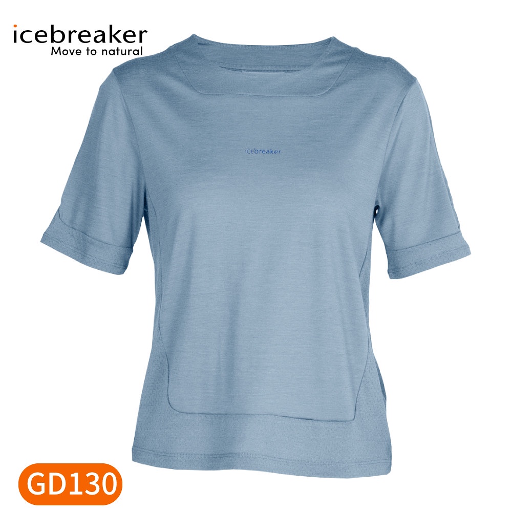 【Icebreaker 女 Meteora Cool-Lite網眼圓領短袖上衣GD130《淺水藍》】IB0A59LJ