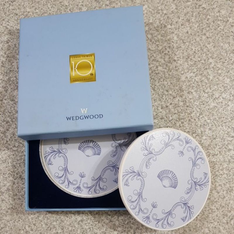 WEDGWOOD 陶瓷吸水杯墊一組兩入 / 收藏品