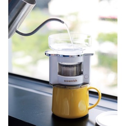 ♛BEING餐具♛oceanrich s2 單杯旋轉萃取咖啡機 白色 自動旋轉咖啡機 懶人咖啡機 電池咖啡機