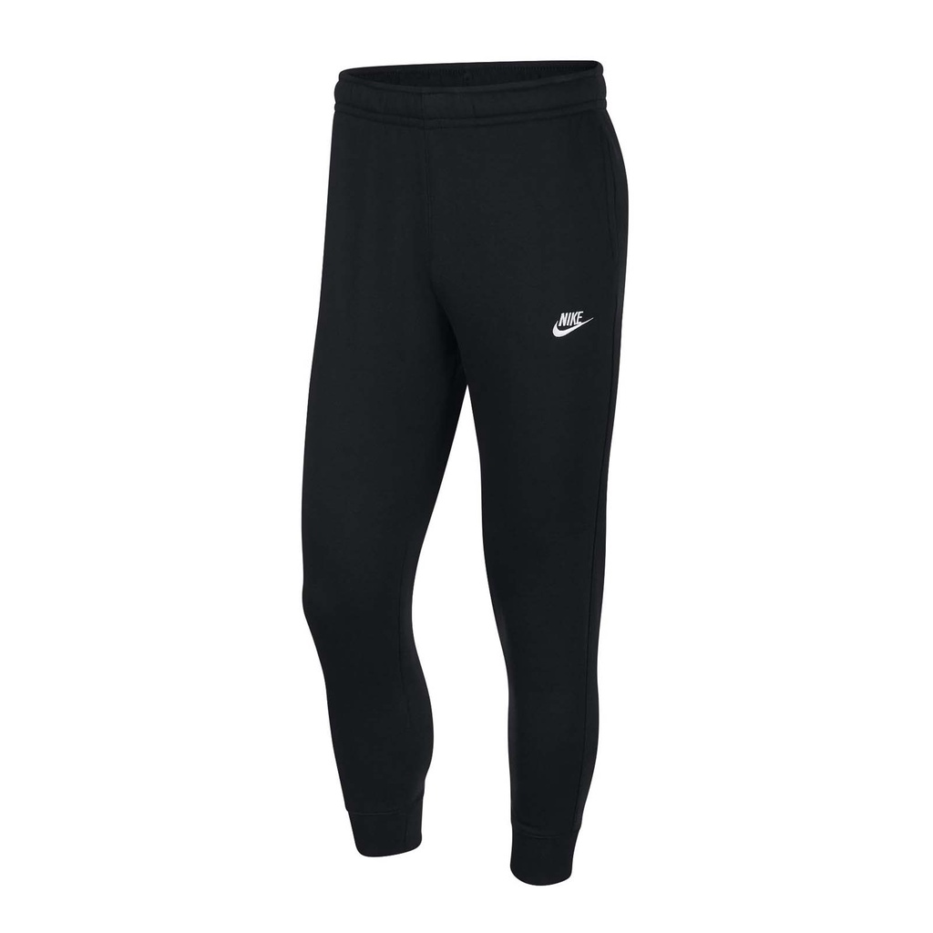 Nike 長褲 NSW Club Fleece Pants 黑 白 男款 棉褲 縮口褲 【ACS】 BV2672-010