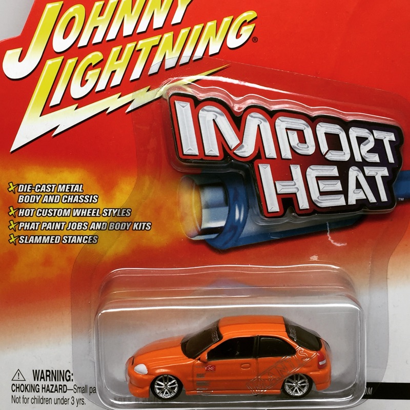 稀有 強尼 Johnny lightning Import Heat Civic K8 喜美 三門 非風火輪 多美 京商