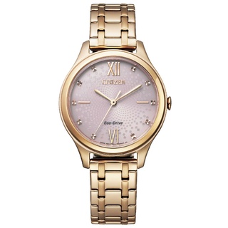 CITIZEN 星辰LADY'S蜂蜜與糖果精緻璀璨時尚鋼帶女錶-粉32mm(EM0503-75X)