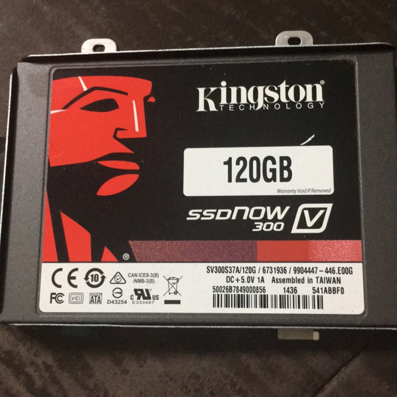 Kingston二手2.5吋硬碟SSD，120GB，加4G記憶體，特價4570元