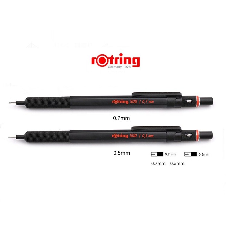 德國 洛登 rOtring 500 型 低重心繪圖自動鉛筆 0.5mm/0.7mm (黑色)