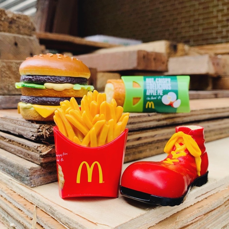 マクドナルド｜McDonald’s 日本購回 絕版 麥當勞 食物造型磁鐵 大麥克 ·薯條 ·蘋果派 ·麥當勞叔叔鞋
