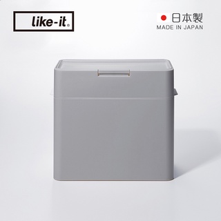 【日本like-it】日製桌上型按壓式密封防臭垃圾桶-9.5L