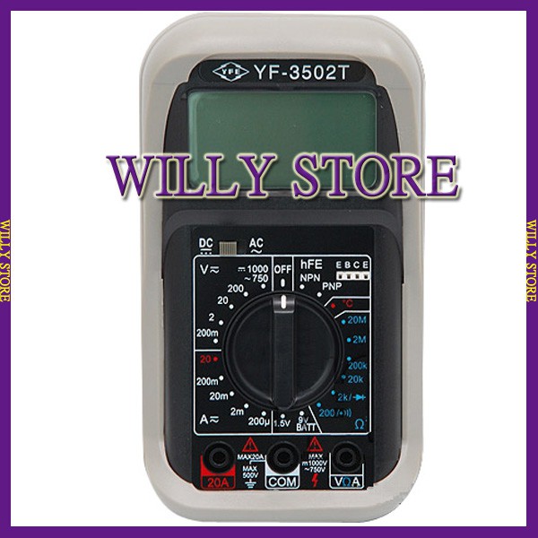 【WILLY STORE】 TENMARS YF-3502T 數位三用電錶 多功能數位電錶+溫度