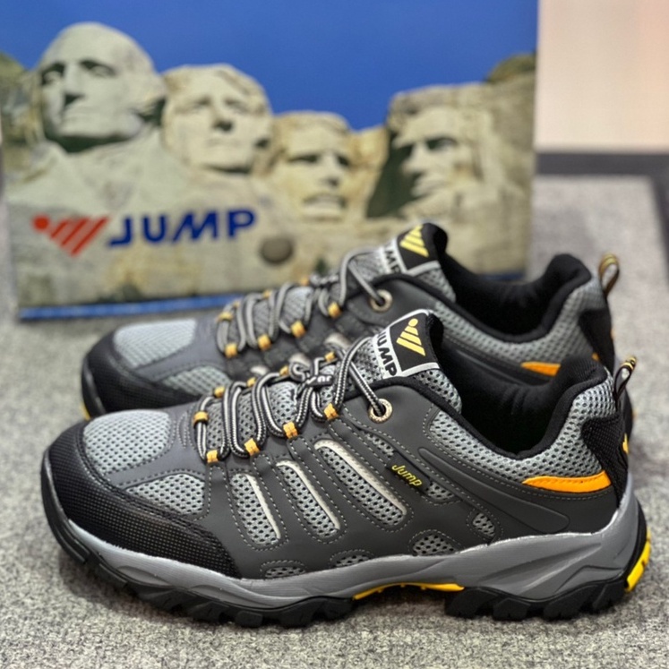 中: JUMP 將門 男款輕量登山鞋 運動鞋 越野鞋 耐磨止滑 舒適 橡膠 6052 耐磨防滑 原價1380