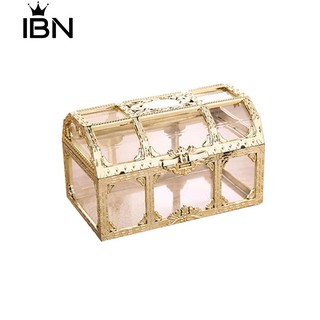 🌸小念飾品🌸 透明塑膠海盜寶盒水晶寶石糖果盒收納整理箱胸盒寶藏珠寶首飾盒