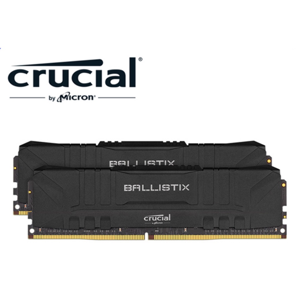 美光Crucial Ballistix 16G(8G*2) DDR4-3200 黑(雙通/CL16-18-18)